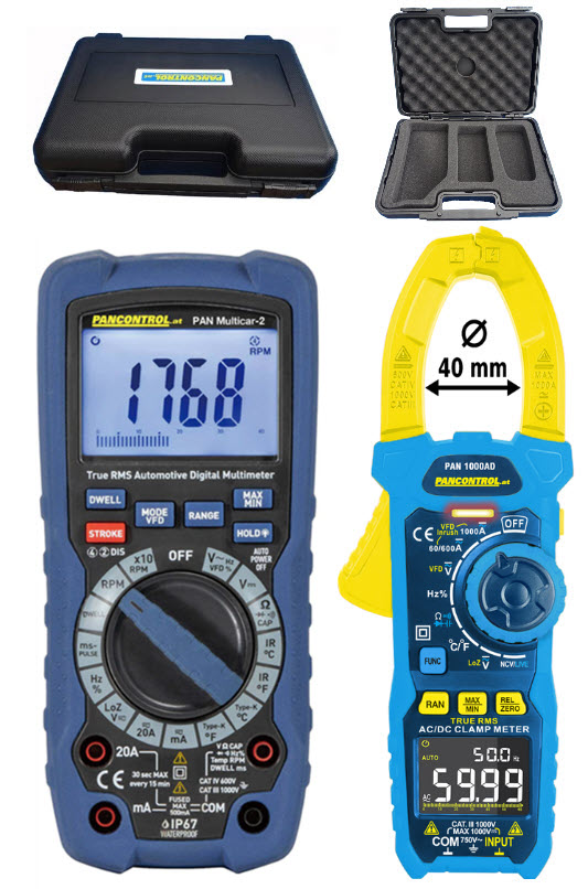 Set KFZ Set KFZ Multicar-2 KFZ Multimeter Pan 1000 AD Stromzange